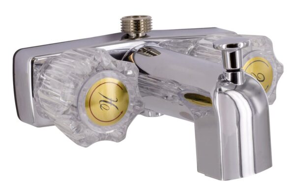 Phoenix Products Bathtub Faucet, 2-Handle Diverter, Chrome, 4 Inch
