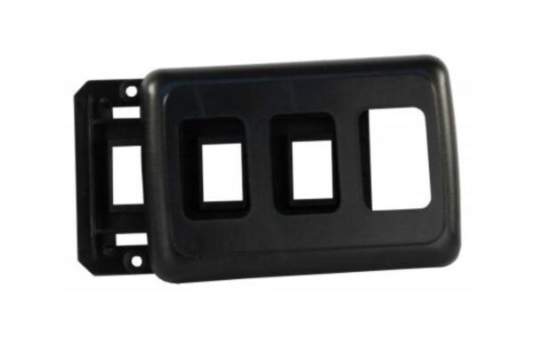 JR Products Triple Switch Opening Faceplate, Black