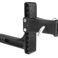 Blue Ox Trailer Hitch Receiver Adapter, 2 Inch, 12-3/4 Inch, Black Steel