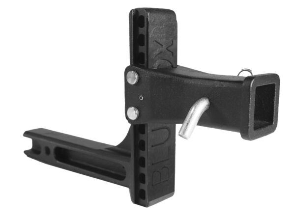 Blue Ox Trailer Hitch Receiver Adapter, 2 Inch, 12-3/4 Inch, Black Steel