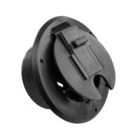 JR Products Economy Round 30 Amp Electrical Cord Hatch, Black