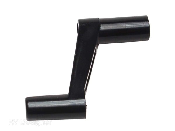 RV Designer Roof Vent Crank Handle, Black, 1 Inch
