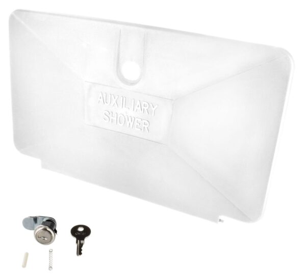 Phoenix Products Exterior Shower Door, White, with Lock