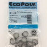 Elkhart Stainless Steel Hose Clamp Set, 1/2 inch, 10-Pack, Silver