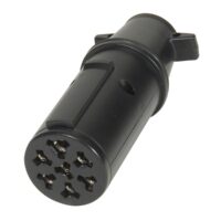 Husky Towing Trailer Wiring Connector Adapter, 7 Blade to 6 Pin, Trailer End, Black