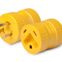 Marinco Park Power 30 to 20 Amp Adapter Plug, Yellow