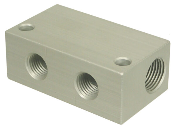 MB Sturgis Propane Fuel Distribution Block, 5-Way, Aluminum Anodized