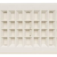 Valterra 8 x 4-Inch Rectangular Floor Register with Damper, White