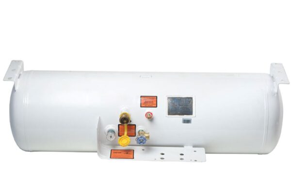 Flame King Permanent Mount Propane Tank, 29.3 Gallon, White