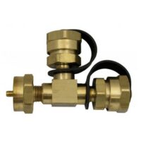 Marshall Excelsior Propane Adapter, 1 Inch-20 Female to Tee, Dual 1 Inch-20