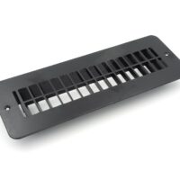 B&B Molders Floor Heating Register, 12 x 4, Black