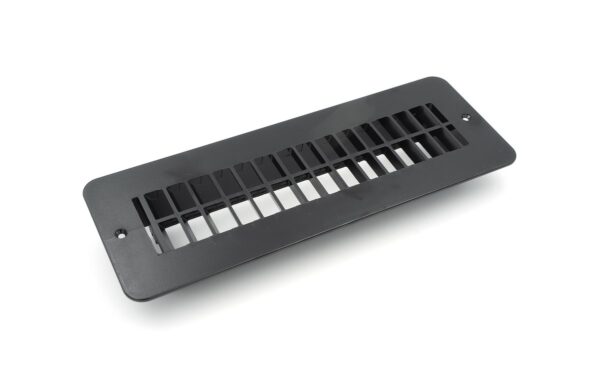 B&B Molders Floor Heating Register, 12 x 4, Black