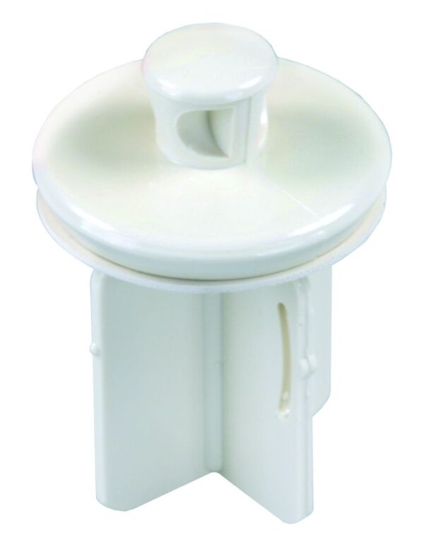 JR Products Sink Drain Stopper, Parchment Plastic Pop-Up