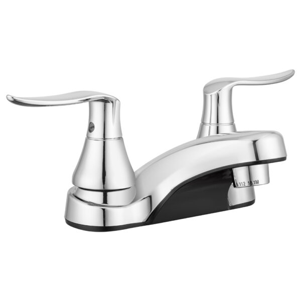 Dura Faucet Lavatory Faucet, Mid Arc, 4 Inch Deck Mount, Polished Silver
