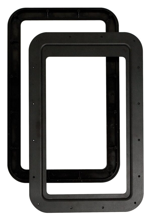 AP Products Entry Door Window Frame 24-3/16 x 15-3/16 Inches, Black