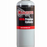 Manchester 100 Pound Portable Propane Tank, Gray Steel, OPD Valve