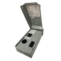 Parallax Power Supply Single Receptacle, 120/240V with GFCI, Gray
