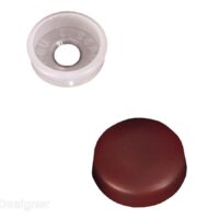RV Designer Snap-Over Screw Covers, Brown, Plastic, Set of 14