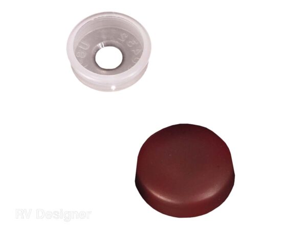RV Designer Snap-Over Screw Covers, Brown, Plastic, Set of 14