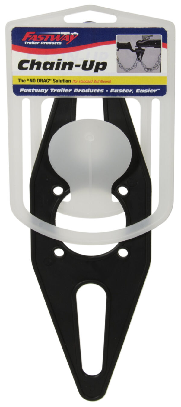 Fastway Trailer Safety Chain Holder, Single Ball Mount, Black Rubber