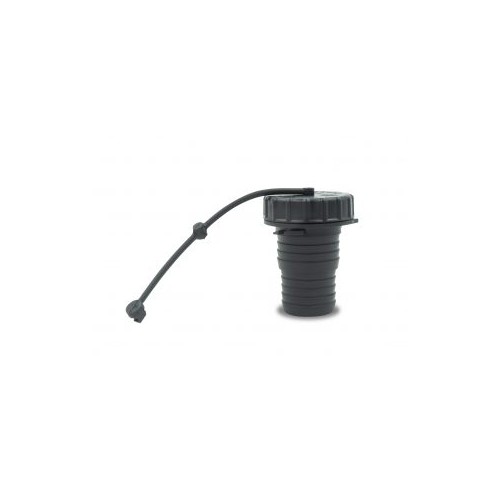 B&B Molders Fresh Water Inlet Cap, Bayonet, Black with Lanyard