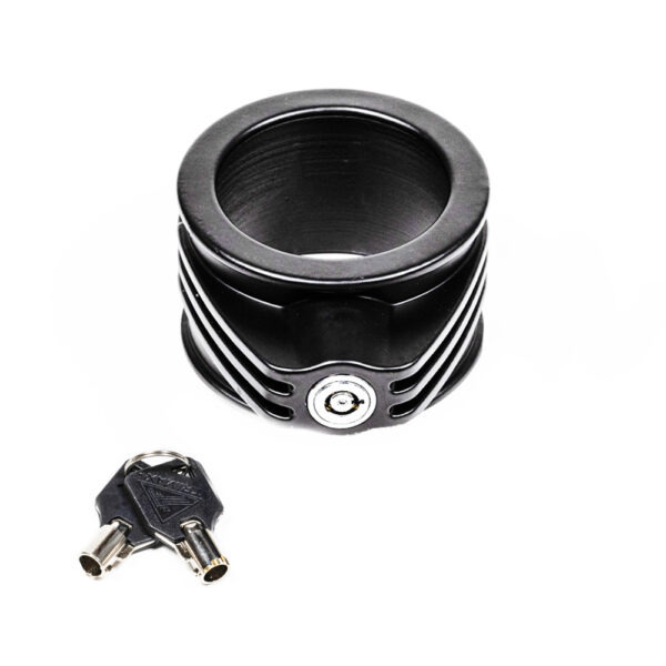 Blue Ox Fifth Wheel King Pin Lock, Black, Keyed with Padlock
