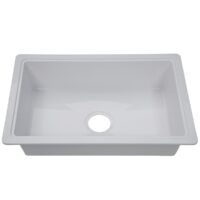 Lippert Single Bowl Rectangular Sink, 25x17 Inch, White