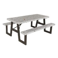 Lippert Vinyl Picnic Tablecloth with Bench Cover, Gray