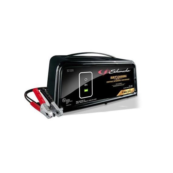 Schumacher 6-Amp Battery Charger, 6V/12V, Portable