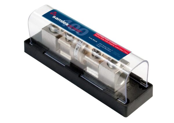 Samlex America Class-T Fuse Block, 125V AC 400 Amp with Protective Cover