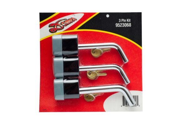 Demco Trailer Hitch Pin Set, 3-Pack, Silver, 1/2 and 5/8 Inch