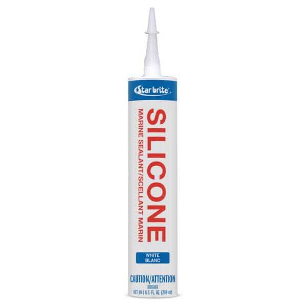 Star Brite Marine Silicone Caulk Sealant, White, 10.1 oz Cartridge