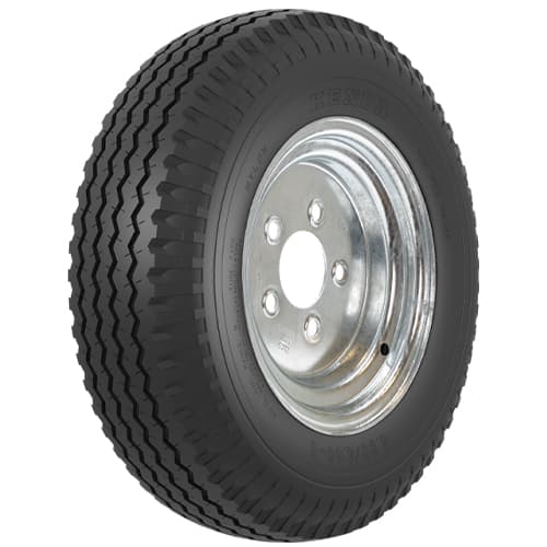 Americana ST-4.80-8 Trailer Tire/Wheel Assembly, 8-inch, White, 745-lb