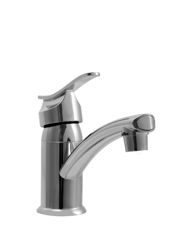 Dura Faucet Lavatory Faucet with Low Arc Spout, Polished Stainless Steel