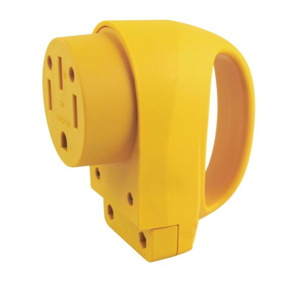 Marinco 50 Amp RV Power Cord Plug End, 14-50R, Yellow
