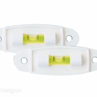 RV Designer Screw-On Bubble Level, 2-1/2 x 3/4 in, Set of 2