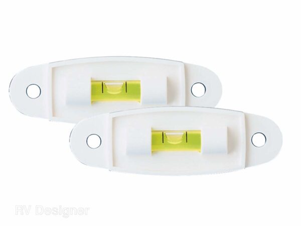 RV Designer Screw-On Bubble Level, 2-1/2 x 3/4 in, Set of 2