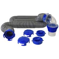 Duraflex 3 Inch Sewer Hose, 20 Feet, Gray, Wire Reinforced, Gator Kit