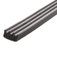 JR Products EPDM Rubber Weather Stripping, 50 ft, 3/16 x 3/8 inch, Black