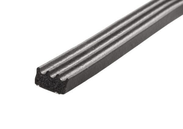 JR Products EPDM Rubber Weather Stripping, 50 ft, 3/16 x 3/8 inch, Black