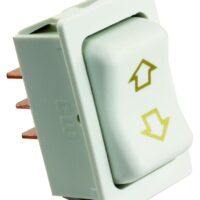 JR Products 12V, 40 Amp Momentary Slide Out Switch, White