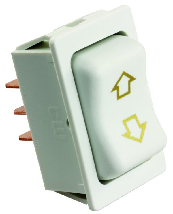 JR Products 12V, 40 Amp Momentary Slide Out Switch, White