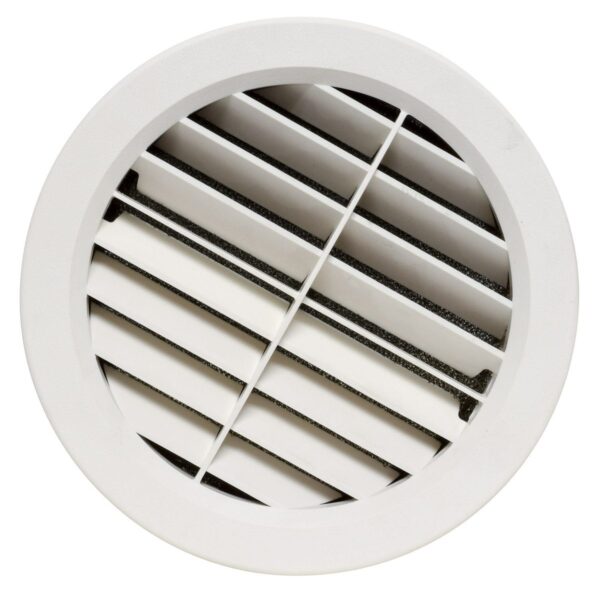 Valterra 5-Inch Round Ceiling Register, Light Beige