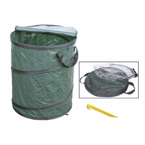 Faulkner Collapsible Trash Can, 33 Gallon, Green