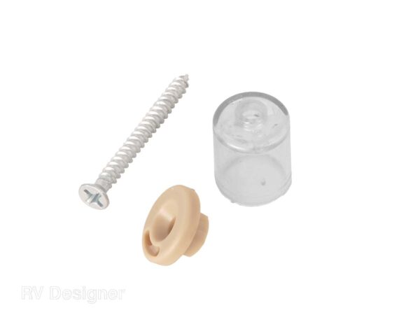 RV Designer Pleated Shade Cord Retainer, Beige, Set of 2