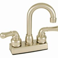 Empire Brass RV Faucet, Silver, Kitchen, 4-inch Deck Mount, High-Arc Spout