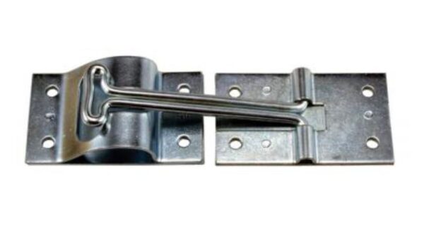 JR Products 6 Inch T-Style Door Catch, Zinc-Plated Steel, Silver