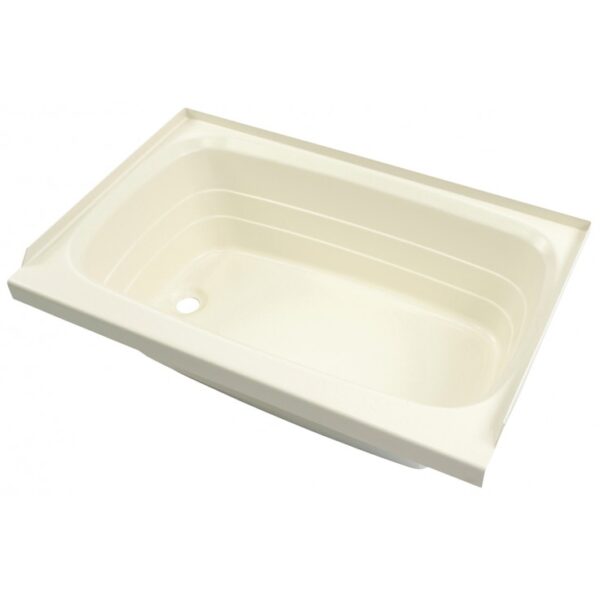 Lippert RV Bathtub, 54" x 27", Almond, with Threshold