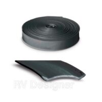 RV Designer Trim Molding Insert, Black Vinyl, 1-Inch, 100-Foot Roll