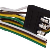 Valterra 4-Flat Trailer Wiring Harness, 1-Foot, Black